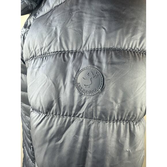 Save The Duck Iris Faux Fur Collar Puffer Coat Quilted Ultra Light Jacket Small - Picture 13 of 16